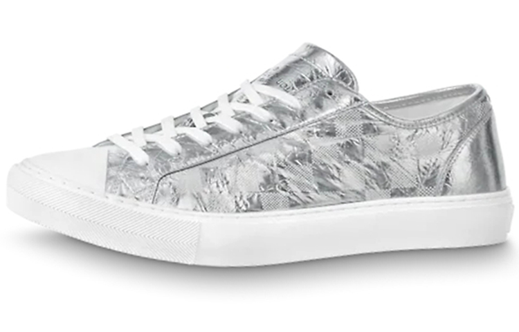 Louis Vuitton Tattoo Sneakers 'Silver Plaid Monogram' 1A90FV