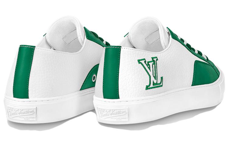 Shop 路易威登 圆润绣花运动鞋 '白绿色' 1A8ZFM