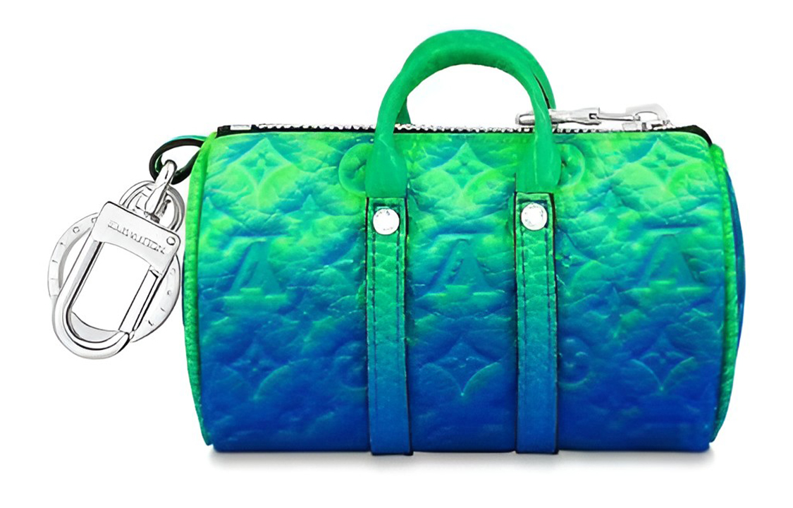 Order Louis Vuitton Taurillon Illusion Mini Keepall Bag Keychain Green/Blue Unisex. MP3284