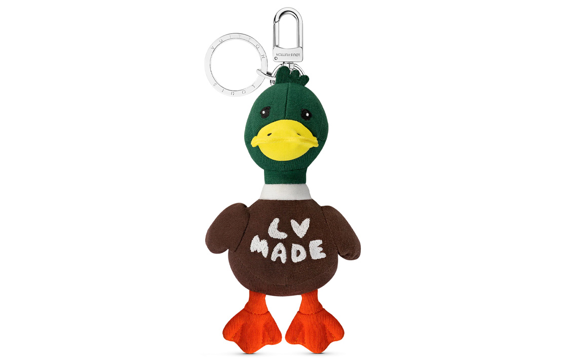 Order Louis Vuitton Textile Duck Bag Charm Keychain Unisex Green/Brown. MP3222