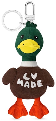 Louis Vuitton Textile Duck Bag Charm Keychain Unisex Green/Brown. MP3222 Order Louis Vuitton Textile Duck Bag Charm Keychain Unisex Green/Brown. MP3222