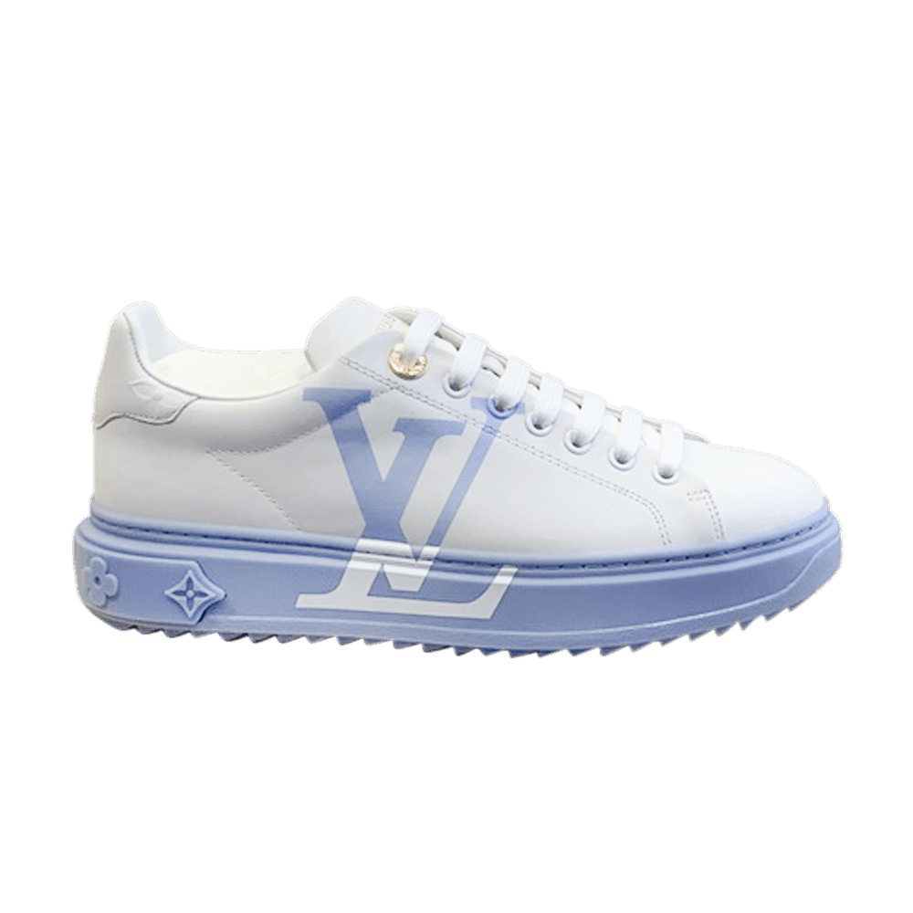 LV Time Out 'Logo Print - White Light Blue'