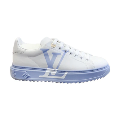 LV Time Out 'Logo Print - White Light Blue'