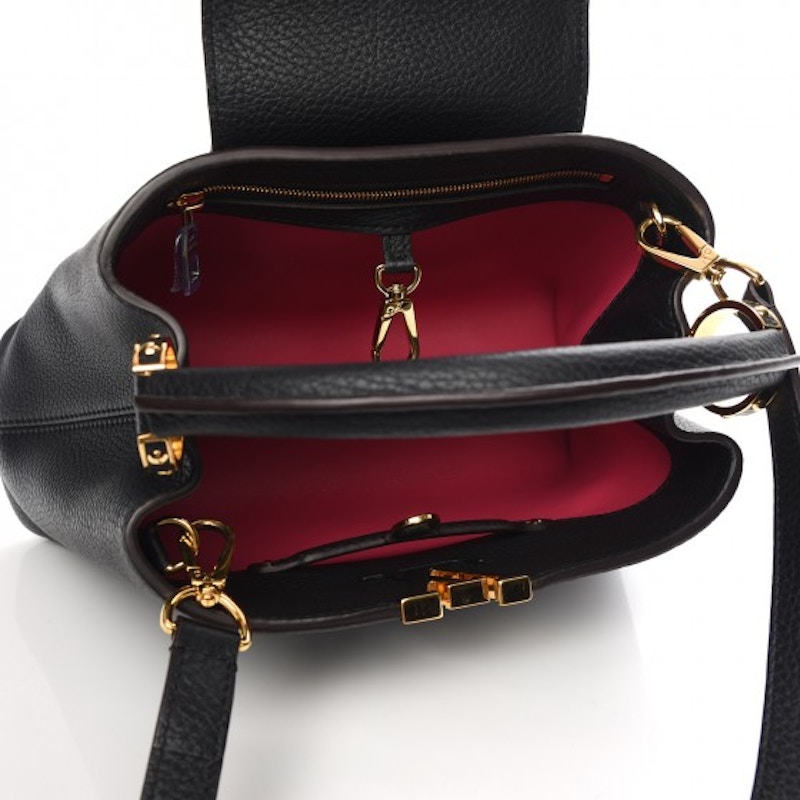 Louis Vuitton Top Handle Capucines Taurillon BB Noir Black 圖 3