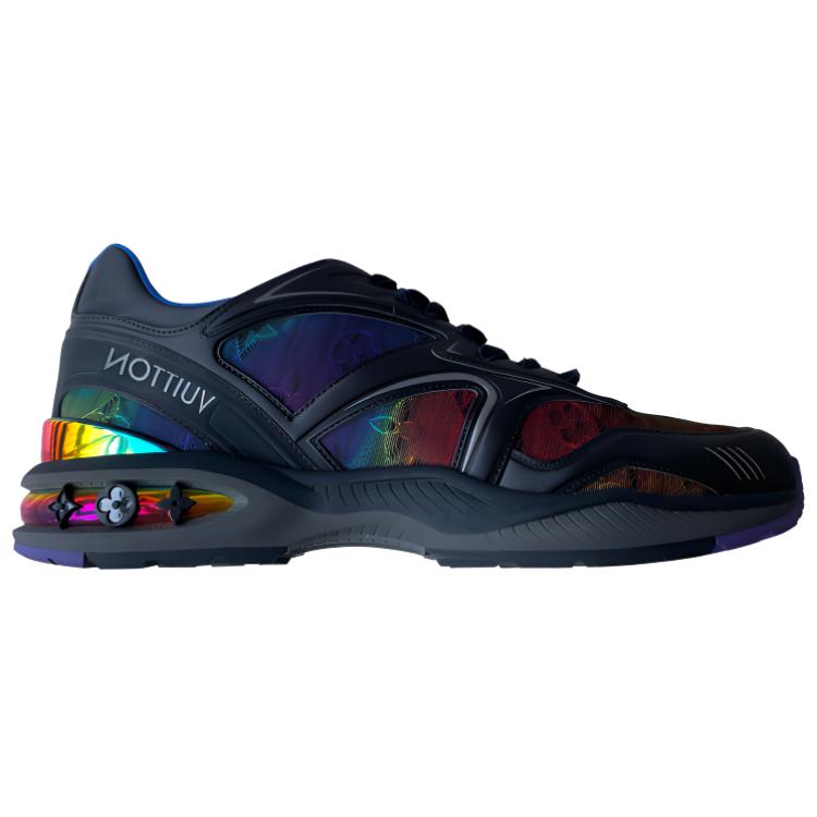 Order Louis Vuitton Trail 2054 Sneakers 'Hitam dengan Imej Termal' 1A8K14