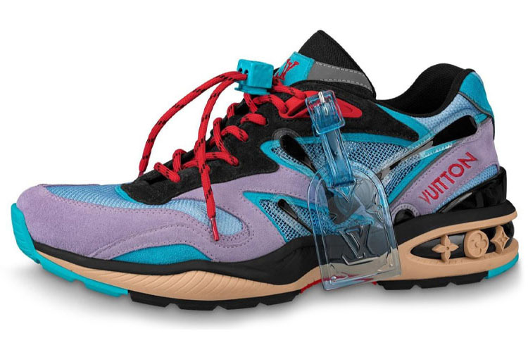 Louis Vuitton Trail Sneakers 'Purple Blue Black' 1A7P40