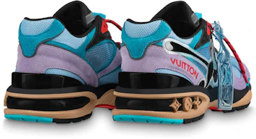 Shop 路易威登 Louis Vuitton Trail 綢面小牛皮運動鞋 紫色