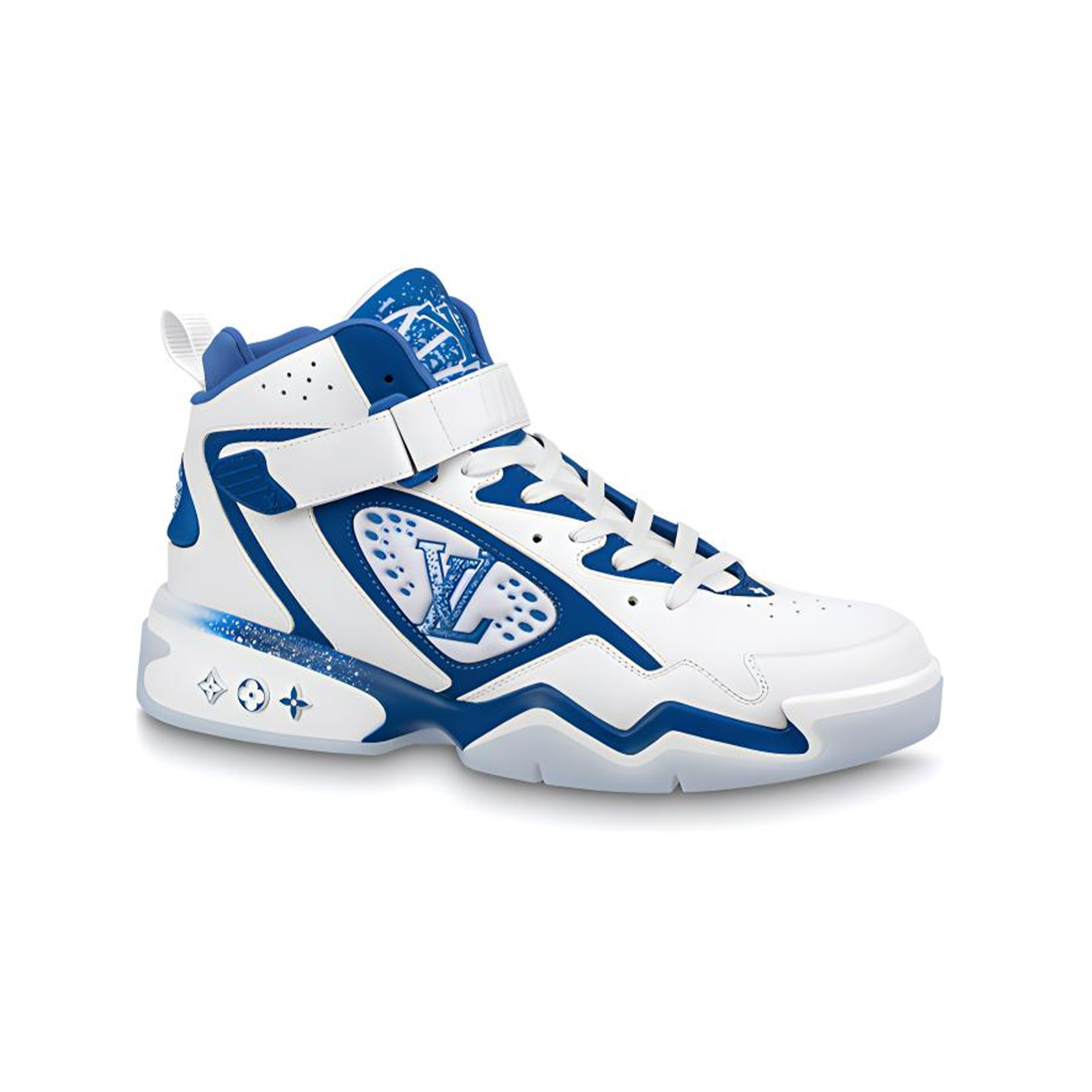 Order LOUIS VUITTON Trainer 2 牛皮 系帶 中筒 運動休閒鞋 男款 白藍色