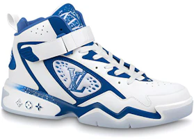 Order LOUIS VUITTON Trainer 2 牛皮 系帶 中筒 運動休閒鞋 男款 白藍色