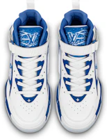Shop LOUIS VUITTON Trainer 2 牛皮 系帶 中筒 運動休閒鞋 男款 白藍色