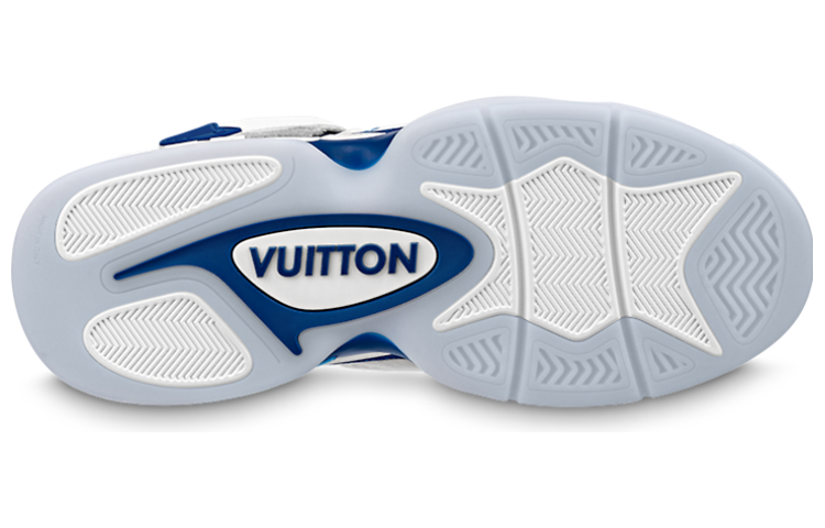 Purchase LOUIS VUITTON Trainer 2 牛皮 系帶 中筒 運動休閒鞋 男款 白藍色