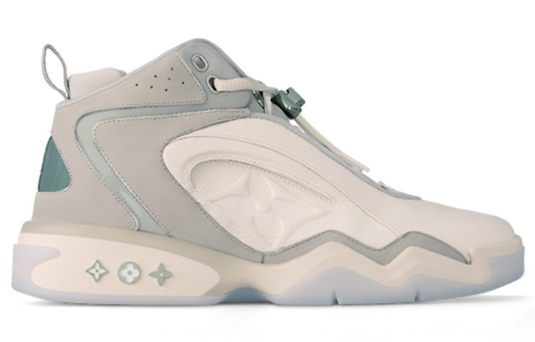 Order 路易威登 Trainer 2 皮革 繫帶 高筒 日常休閒鞋 男款 灰白色