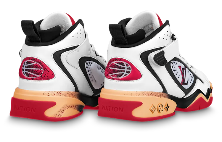 Shop Kasut Louis Vuitton Trainer 2 'Putih Merah' 1AARDU