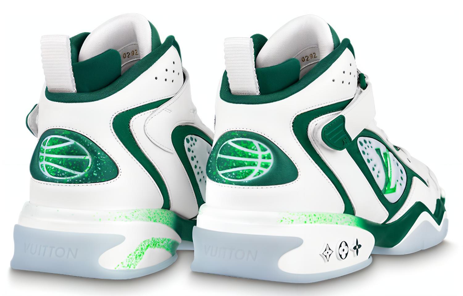 Lookbook 루이비통 트레이너 2 스니커즈 '화이트 버던트 그린' (78 characters) 1AARDA