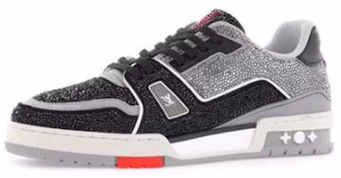 Louis Vuitton Trainer Sneakers 'Grey Black Crystals' 1AA6PR Louis Vuitton Trainer Sneakers 'Grey Black Crystals' 1AA6PR