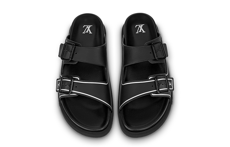 LV Trainer 'Black Leather Open-Toe Sandal' 圖 3