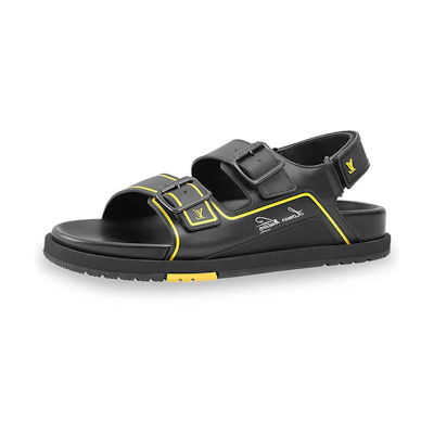 LV Trainer 'Black Low-Top Buckle Sandal'