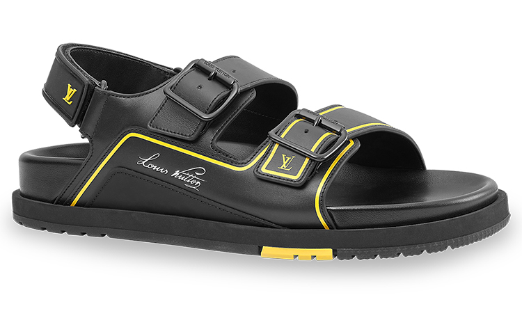 Order Louis Vuitton Kasut Sandal Rendah 'Buckel Hitam' 1A8ZLT