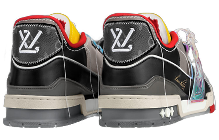 Shop Louis Vuitton LV Trainers 'Merah Pelbagai Warna' 1A8Q95