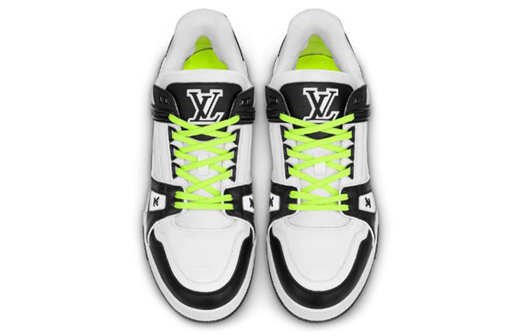 Order 路易威登 男士牛皮籃球鞋風時尚運動板鞋 黑白