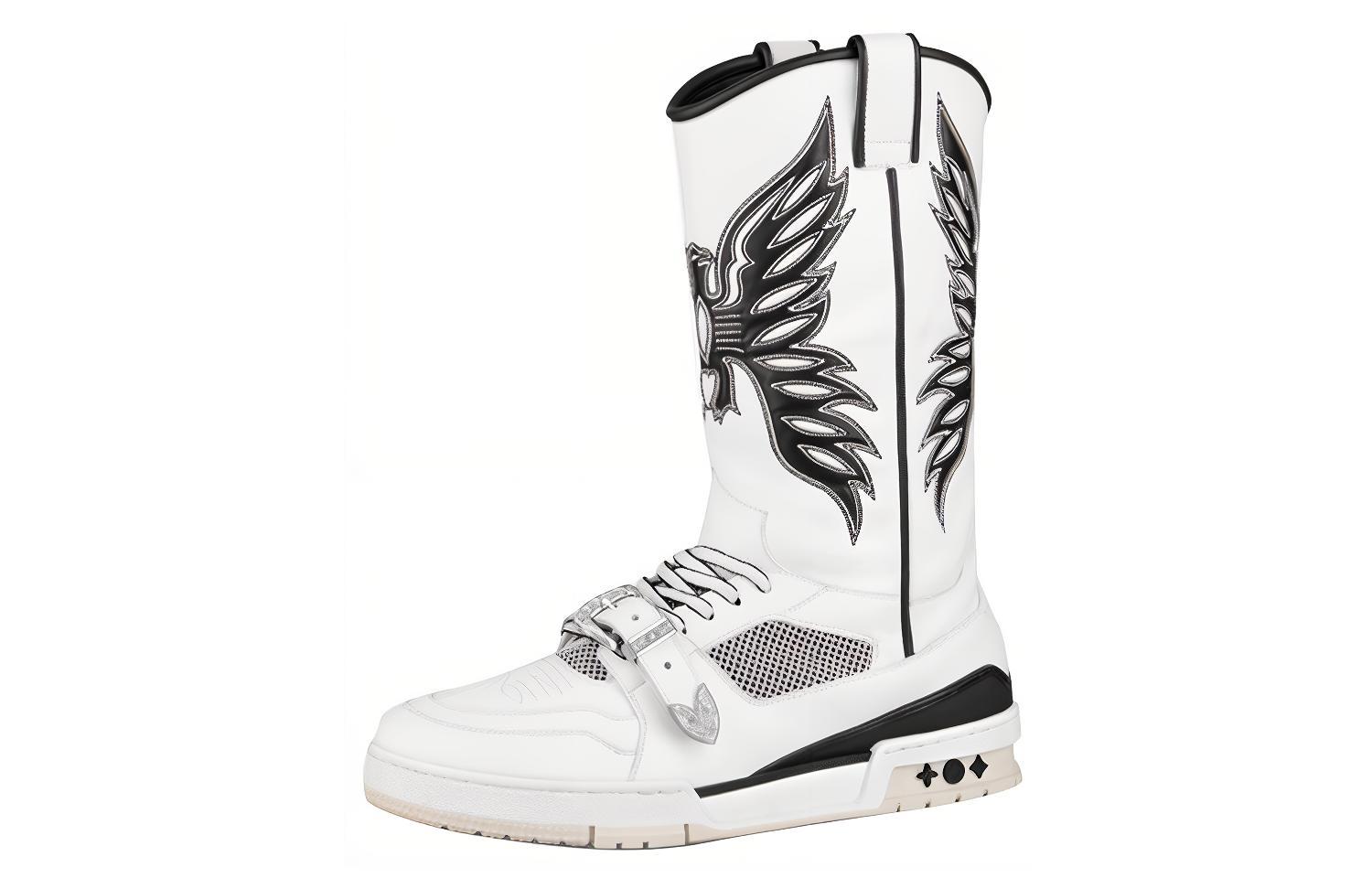 Buy Louis Vuitton Trainer "Blanco Negro de Caña Alta" 1A8Q3A