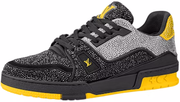 Louis Vuitton LV Trainers 'Black Grey Yellow Crystals' 1A9JXJ Louis Vuitton LV Trainers 'Black Grey Yellow Crystals' 1A9JXJ