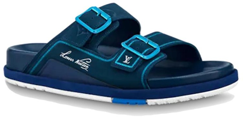 路易威登訓練師耐磨時尚涼拖鞋藍色 Order 路易威登訓練師耐磨時尚涼拖鞋藍色