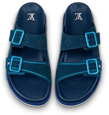 路易威登訓練師耐磨時尚涼拖鞋藍色 Lookbook 路易威登訓練師耐磨時尚涼拖鞋藍色