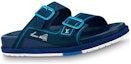 Shop 路易威登訓練師耐磨時尚涼拖鞋藍色
