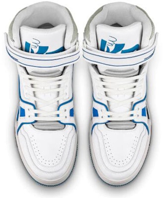 路易威登白蓝色高帮运动鞋 1A54J8 Lookbook 路易威登白蓝色高帮运动鞋 1A54J8
