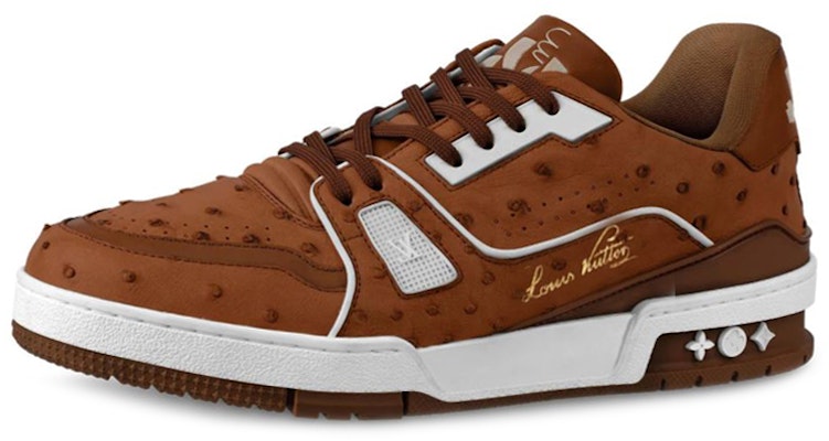 Louis Vuitton Trainer 'Cognac Brown Ostrich' Kasut Burung Unta Coklat 1A5ERW Buy Louis Vuitton Trainer 'Cognac Brown Ostrich' Kasut Burung Unta Coklat 1A5ERW