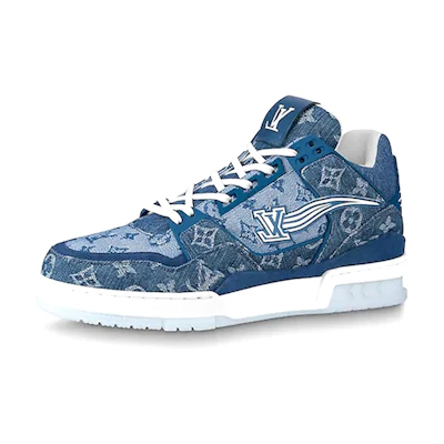 LV Trainer Ankle Sneakers 'Denim Monogram'