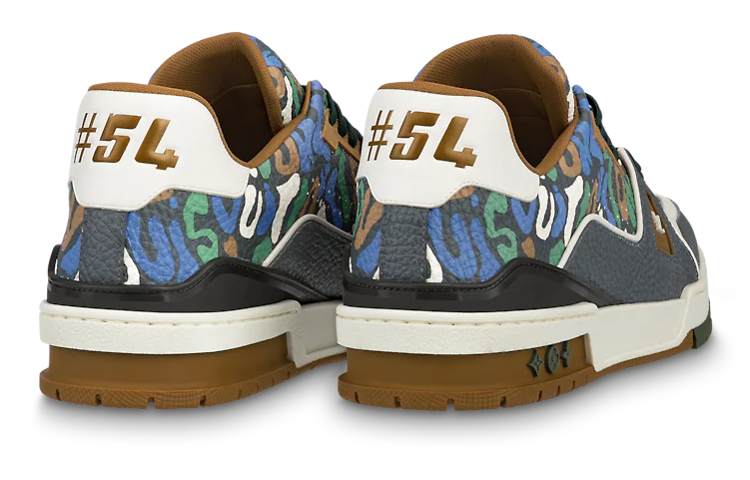 Shop Louis Vuitton Trainer 'Gris Verde Azul' 1AARYH