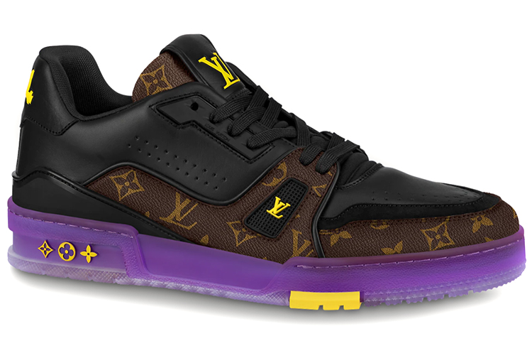 Order Louis Vuitton x Lakers LV Trainers 'Monograma Marrón con Negro y Morado' 1A8WJ6