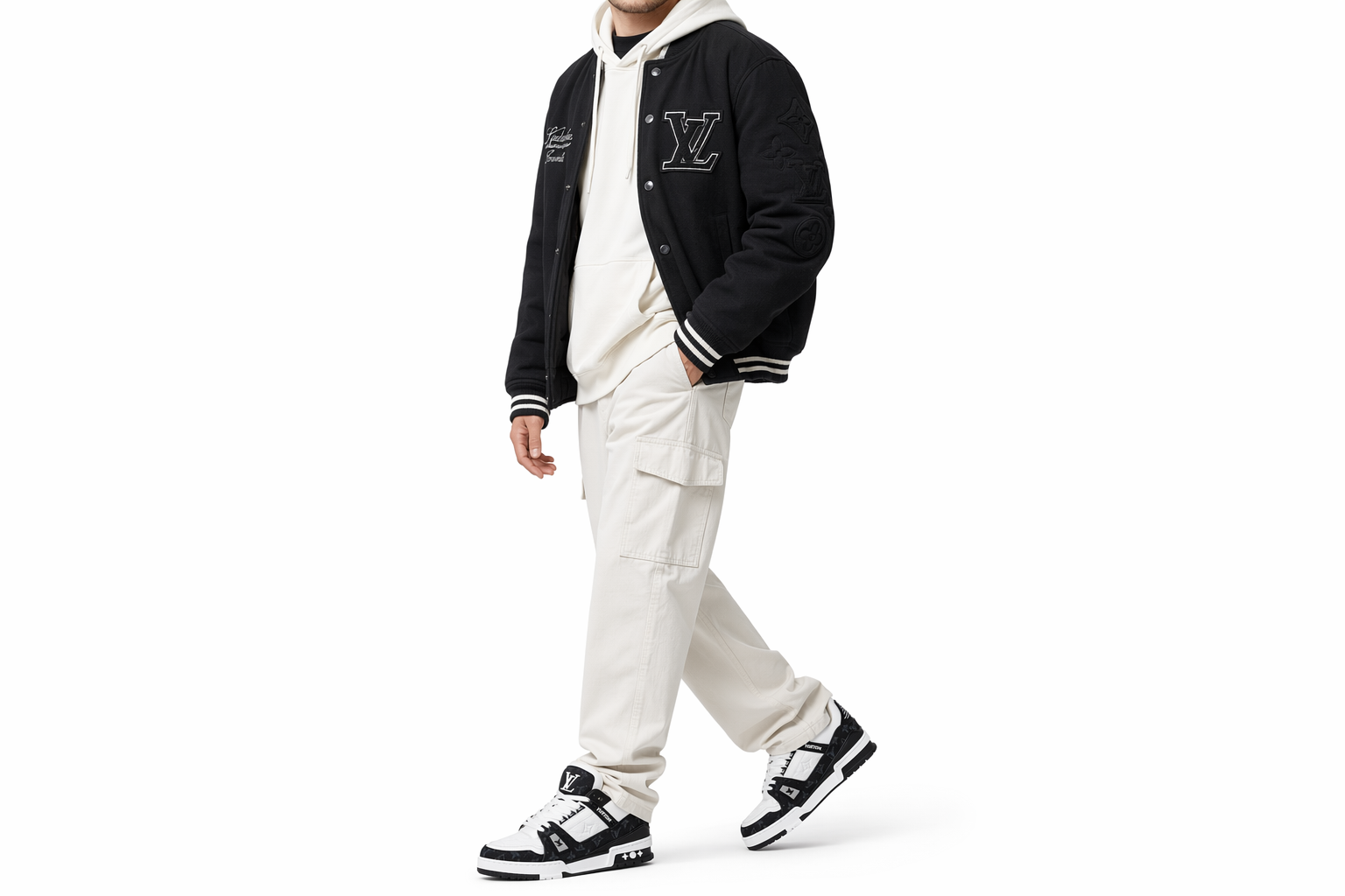 Order Louis Vuitton Trainer 'Panda' Lelaki 1A9JG9