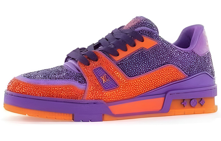 Buy 루이비통 트레이너 보라색/오렌지 1AA6QD