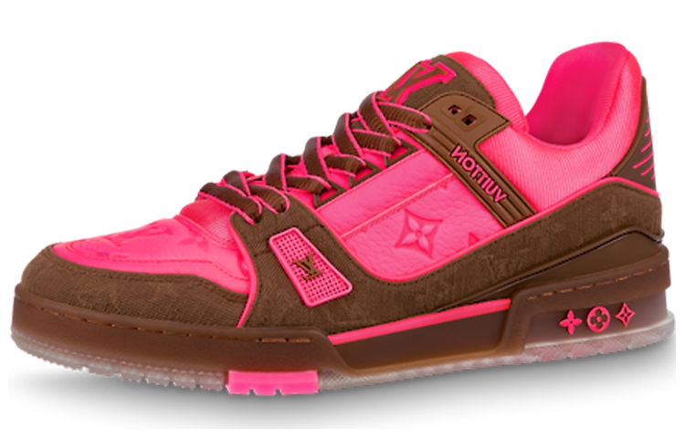 Buy 路易威登 Trainer 休閒板鞋 玫瑰紅