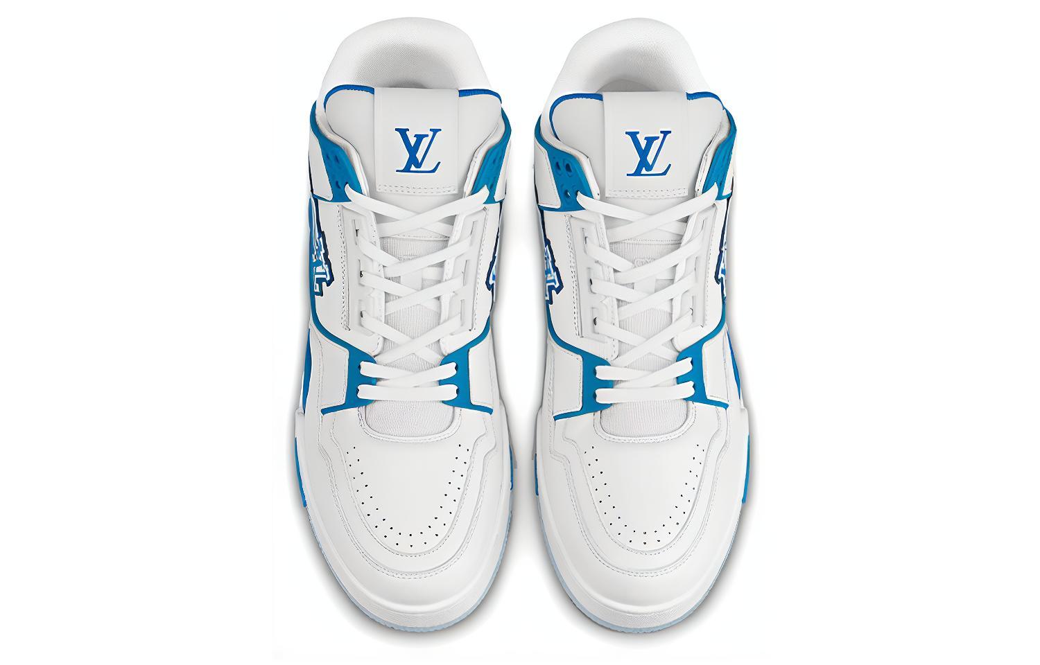 Order Louis Vuitton 路易威登 Trainer 小牛皮 籃球風格運動鞋 白藍