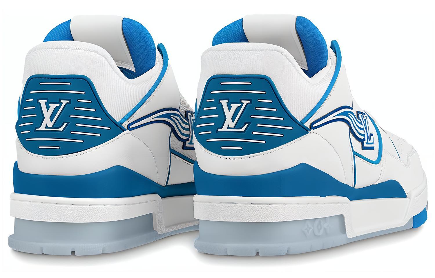 Lookbook Louis Vuitton 路易威登 Trainer 小牛皮 籃球風格運動鞋 白藍