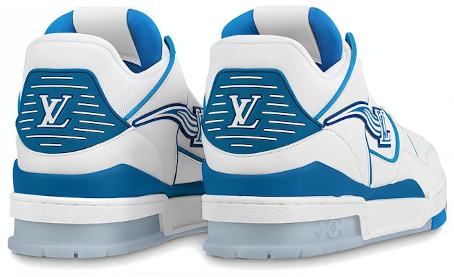 Louis Vuitton 路易威登 Trainer 小牛皮 籃球風格運動鞋 白藍 Lookbook Louis Vuitton 路易威登 Trainer 小牛皮 籃球風格運動鞋 白藍