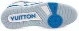 Shop Louis Vuitton 路易威登 Trainer 小牛皮 籃球風格運動鞋 白藍