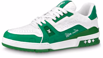 Louis Vuitton LV Trainers 'White Green' 1AANFY Louis Vuitton LV Trainers 'White Green' 1AANFY