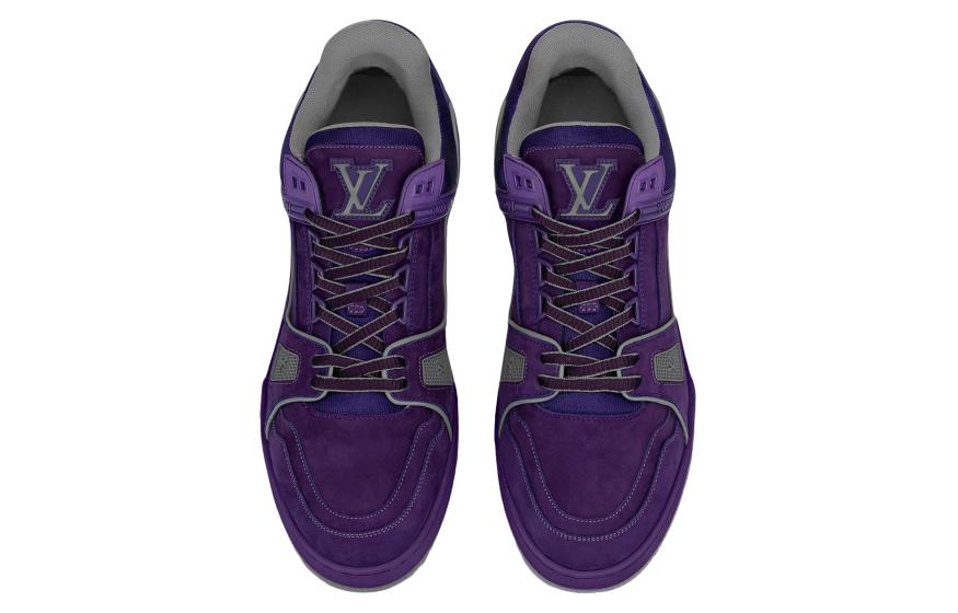 Shop Louis Vuitton Pelatih 'Putih Kelabu' 1A5PYF