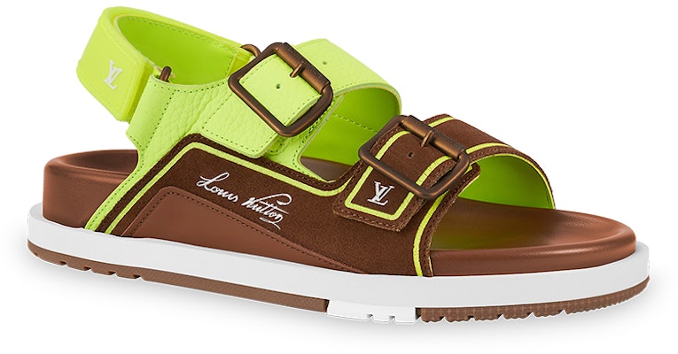 Louis Vuitton x NBA Trainer Sandals 'Brown Neon Green' 1A8ZNH Order Louis Vuitton x NBA Trainer Sandals 'Brown Neon Green' 1A8ZNH