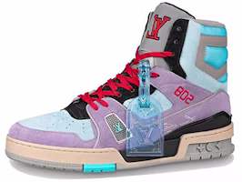 Louis Vuitton Trainer Ankle Sneakers 'Purple Red Blue' 1A7R0 Louis Vuitton Trainer Ankle Sneakers 'Purple Red Blue' 1A7R0