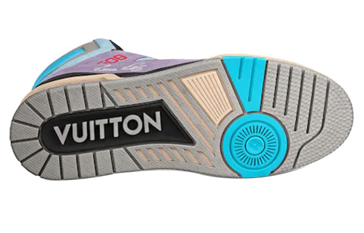 Purchase LOUIS VUITTON 球鞋 皮革 潮流百搭 圓頭 時尚板鞋 男款 紫色