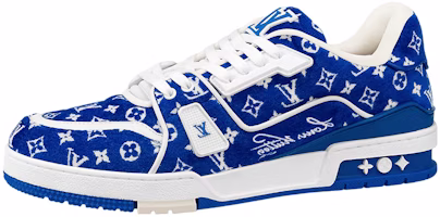 Louis Vuitton Trainer Blue Monogram Textile 1ABFRQ