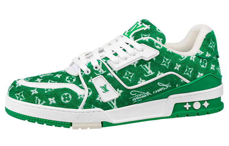 Buy Louis Vuitton Zapatillas Verdes Monograma Textil 1ABFSA