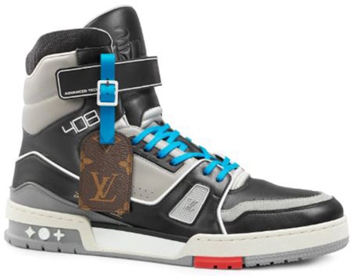 Buy Louis Vuitton 408 Paris High Top Sneakers Black Grey Blue 1A7RWZ Novelship