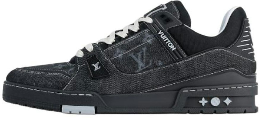Louis Vuitton Trainer Low-Top Sneakers Nero Denim Scarpe Casual 1AHSZL Buy Louis Vuitton Trainer Low-Top Sneakers Nero Denim Scarpe Casual 1AHSZL